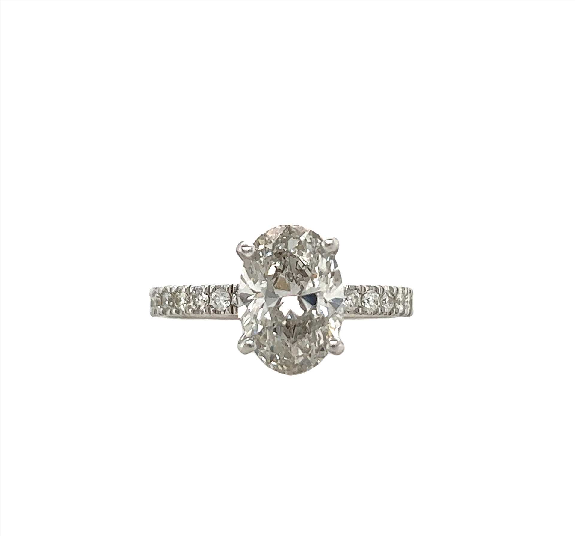טבעת אירוסין בעיצוב זהב לבן 14K יהלומים סה"כ 1.50 קראט 