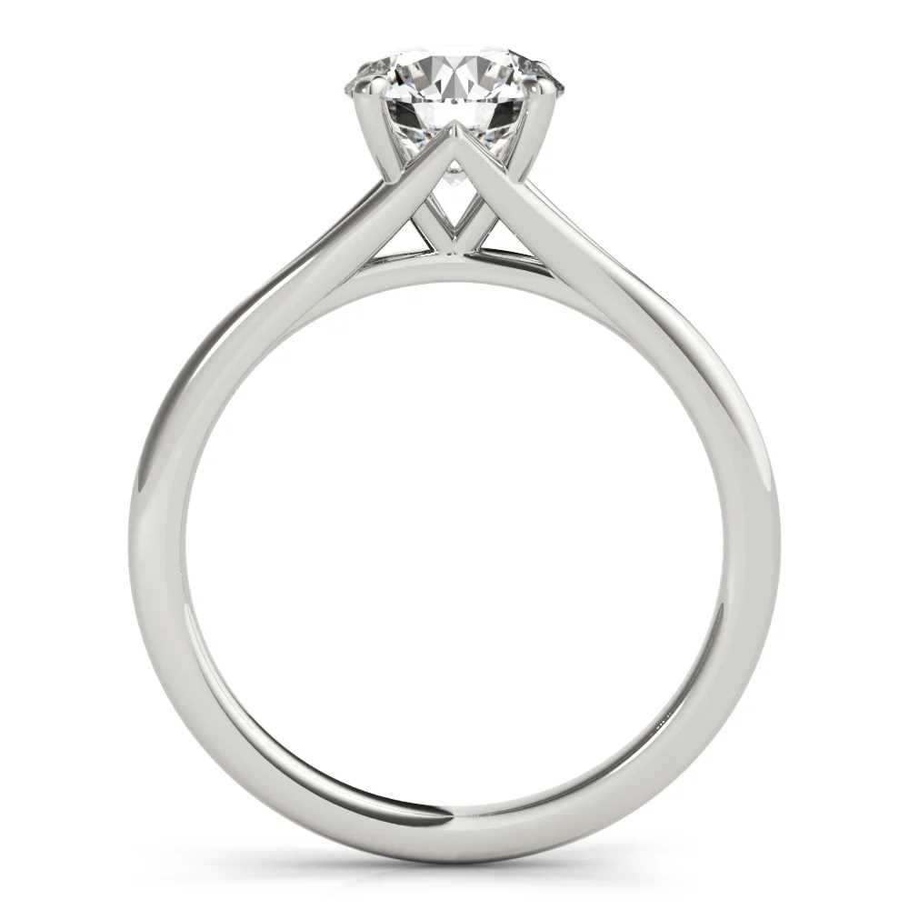 טבעת אירוסין יהלום מעבדה 0.44 קראט בעיצוב זהב לבן 14K