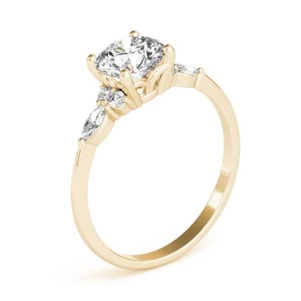 טבעת יהלומים סה"כ 1.09 קראט בעיצוב זהב לבן 14K